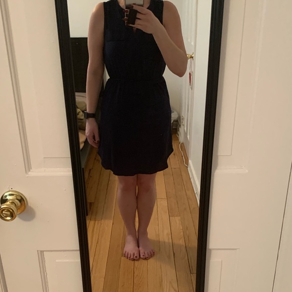 🟢 Shift Dress with Front Pockets - Picture 3 of 3